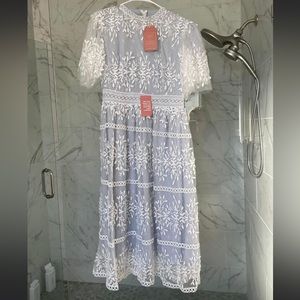 Ivy city co Sicily dress in blue. Size large